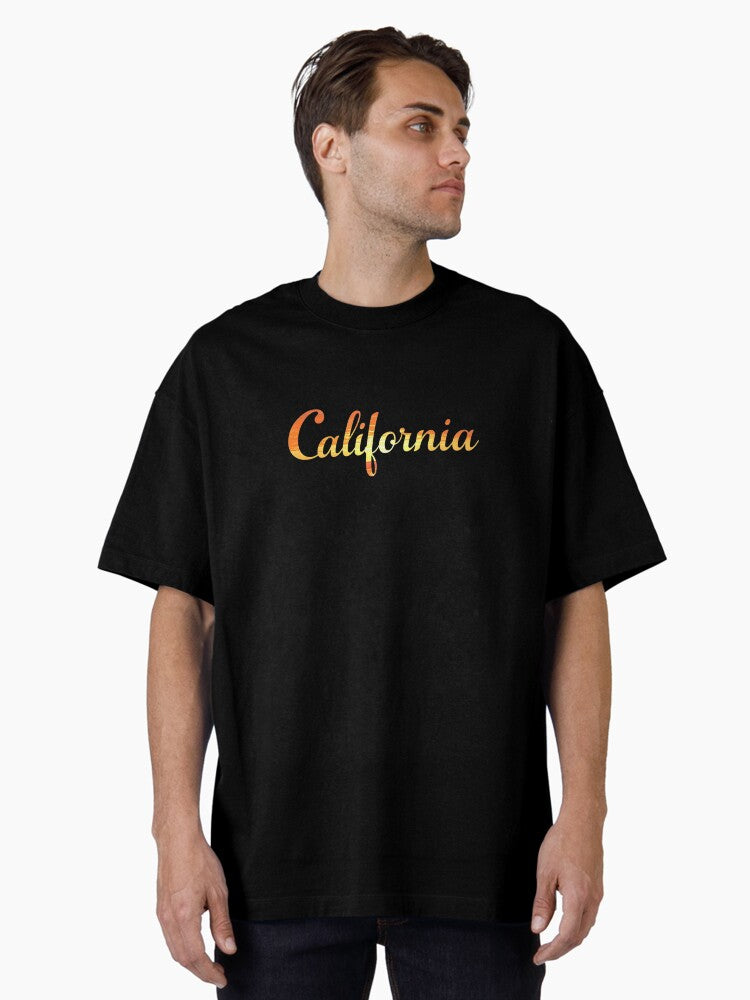 California Golden Sunset Oversized T-Shirt