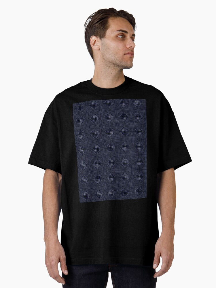 Pinch Polka dot black blue pattern design Oversized T Shirt T Shirt High Search Demand Daily Wear