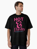 Funny Menopause Sucks Hot Flashes Joke Hot Flashy Oversized T Shirt