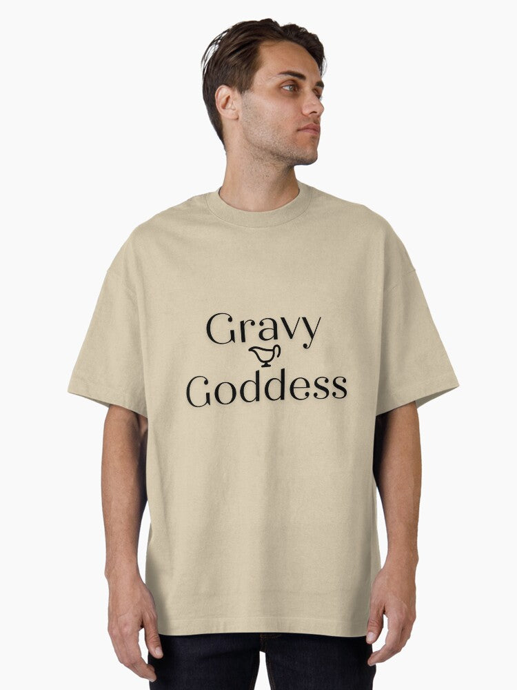 Gravy Goddess Design with Gravy Boat Oversized T Shirt T Shirt Trending US Gift Ready