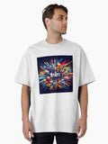 Nba Playoff Graphic Dynamic Vibrant Bold Design Oversized T-shirt | Premium Basketball Jersey | Fan Edition Apparel