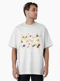 Foodie Explosion Vibrant Digital Illustration for Food Lovers Oversized T Shirt T Shirt Trending US Food Lover