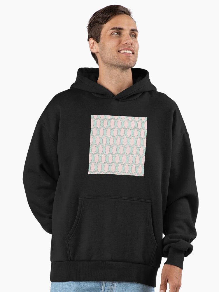 Blush and Mint Modern Pattern Premium Oversized Hoodie Hoodie Cold Weather Trending US