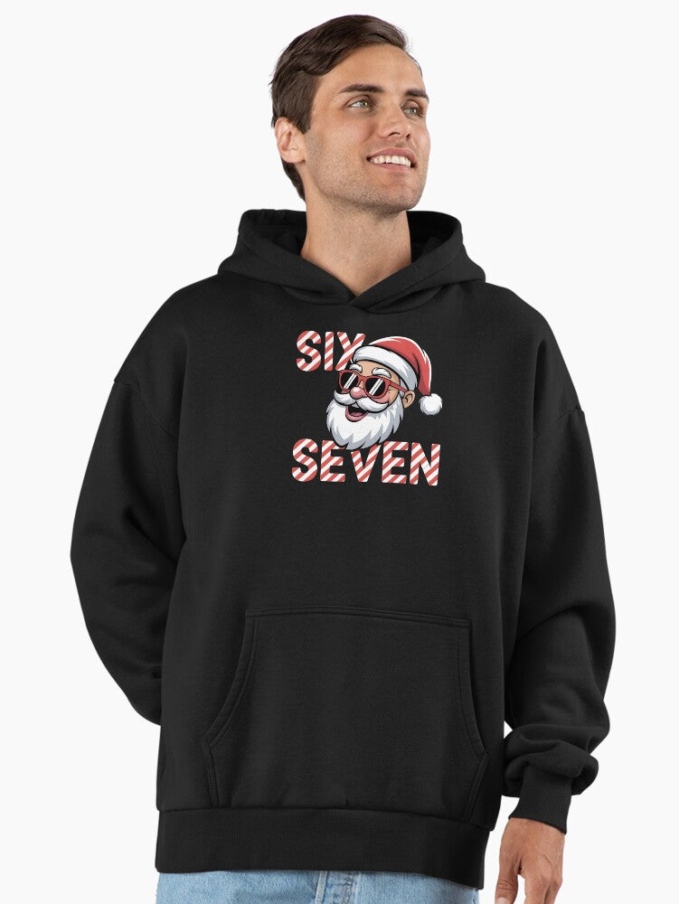 Six Seven Bruh Santa – 67 Meme Xmas Humor for Funny Santa Lovers Premium Oversized Hoodie | Premium Unisex T-Shirt, Trending Graphic Tee