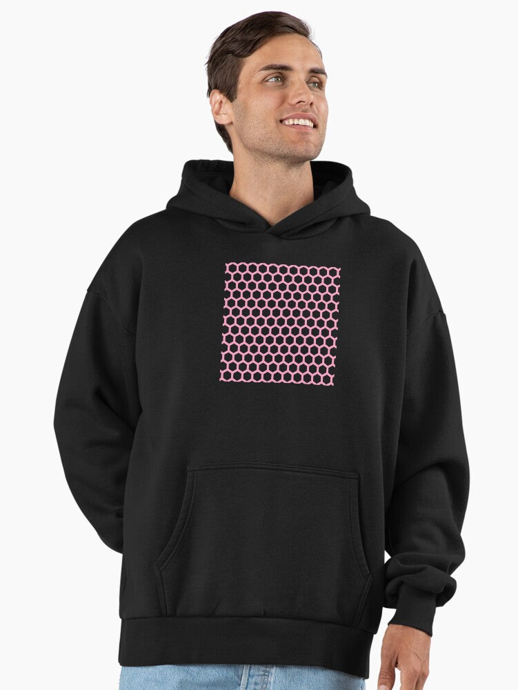 Pink Pastel Honeycomb Pattern Premium Oversized Hoodie Hoodie Cold Weather Trending US