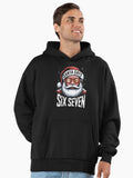 Santa Retro Happy Says Santa Six Holiday Claus Seven Bruh Premium Oversized Hoodie | Premium Unisex T-Shirt, Trending Graphic Tee