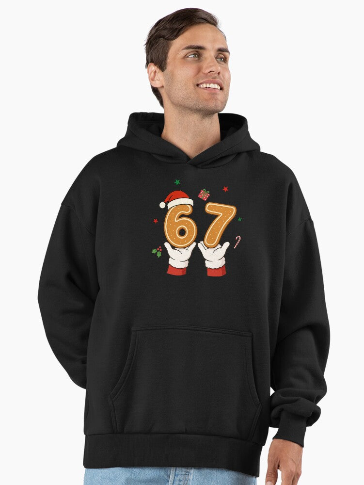 Copy of 6 7 Christmas Gingerbread Meme Six Seven Premium Oversized Hoodie | Premium Unisex T-Shirt, Trending Graphic Tee