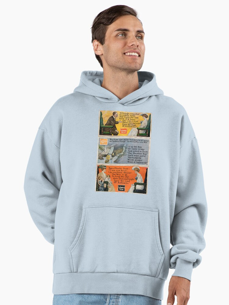 Lackawann Railroad retro poster Premium Oversized Hoodie Hoodie Viral TikTok Fan Favorite