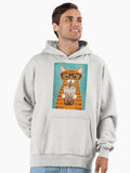 Iced Coffee Cat Premium Oversized Hoodie Hoodie High Search Demand Best Seller Look