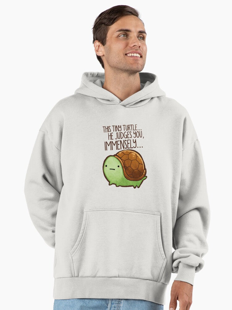 This turtle he judges you Premium Oversized Hoodie Hoodie High Search Demand Daily Wear