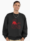 Dungeons Dragons Logo D20 Dice Pattern Premium Oversized Sweatshirt T Shirt Trending US