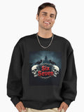 Six Seven 6-7 Gothic Skulls & Ravens Premium Oversized Sweatshirt | Premium Unisex T-Shirt, Trending Graphic Tee