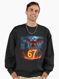 Copy of Seven 6-7 Demon FIre Premium Oversized Sweatshirt | Premium Unisex T-Shirt, Trending Graphic Tee