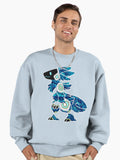 Protogen Furry Fursuit Fursona Blue pattern Premium Oversized Sweatshirt T Shirt Trending US