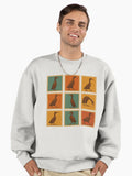Whimsical Retro Art Indian Runner Ducks Premium Oversized Sweatshirt T Shirt Trending US