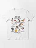 Bird Watcher Funny Identification Chart For Lovers Ornithologists Essential T Shirt Clean Design
