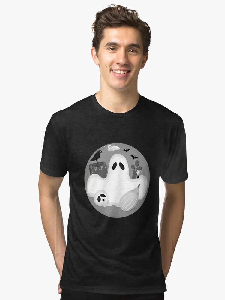 Monochrome Halloween Tri-blend T-Shirt