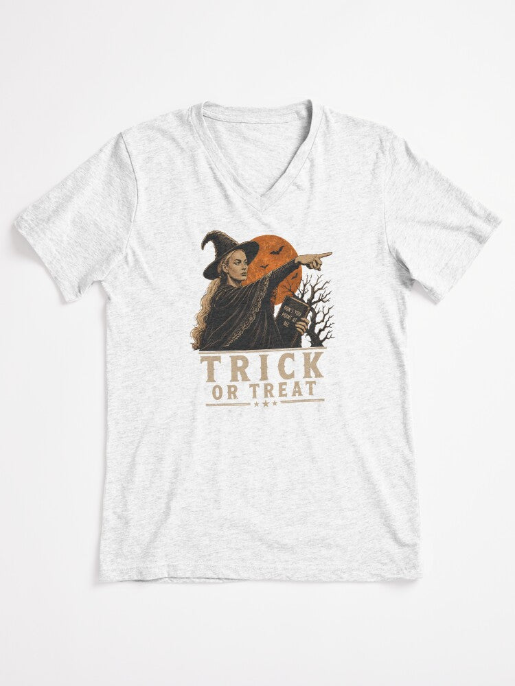 Vintage Sophie Cunningham Witch, Trick Or Treat Halloween, Don't You Point At Me V-Neck T-Shirt