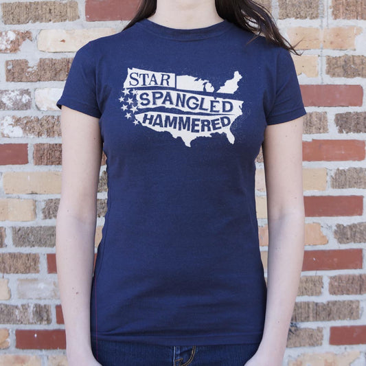 Star Spangled Hammered T Shirt US Trend