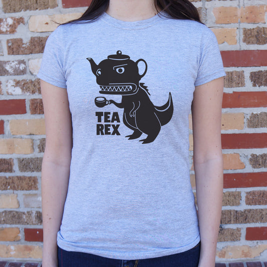 Tea Rex T Shirt Clean Design